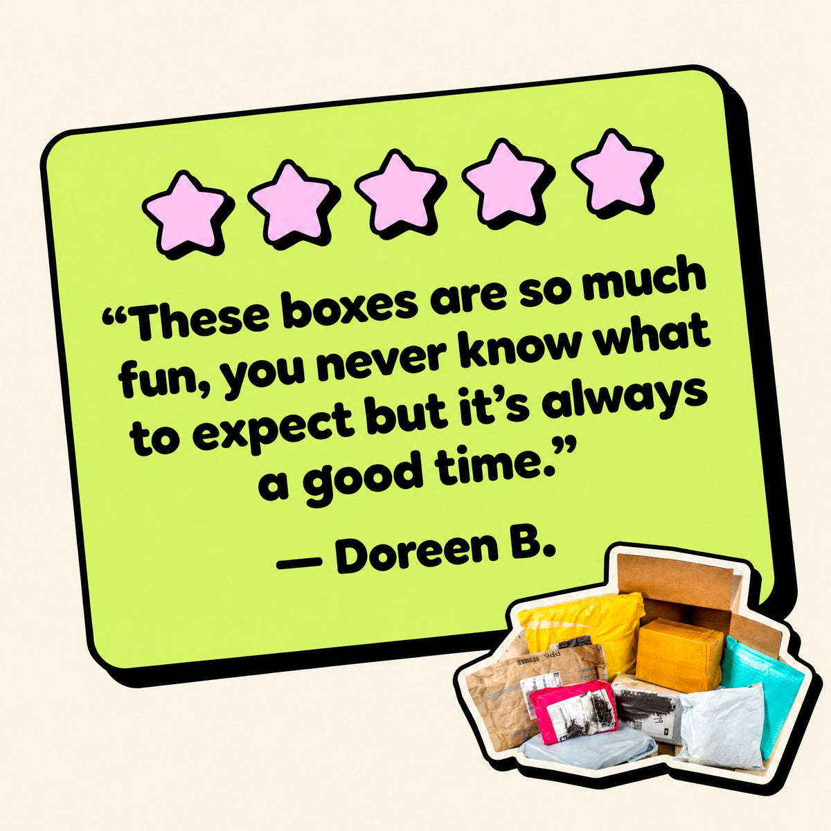 Five-star customer review from Doreen B.